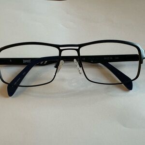 TAPOUT TAP855 GLASSES MENS FULL-RIM BLACK METAL & PLASTIC 002 SHIELD-Pre-owned